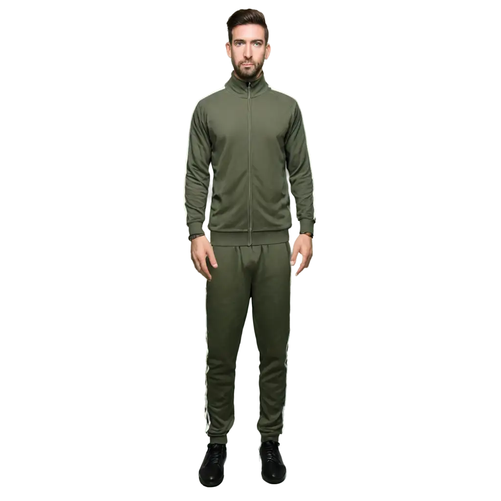 High-Quality-Olive-Green-Mens-Tracksuit-PNG-for-Stylish-Athletic-Wear-Visuals