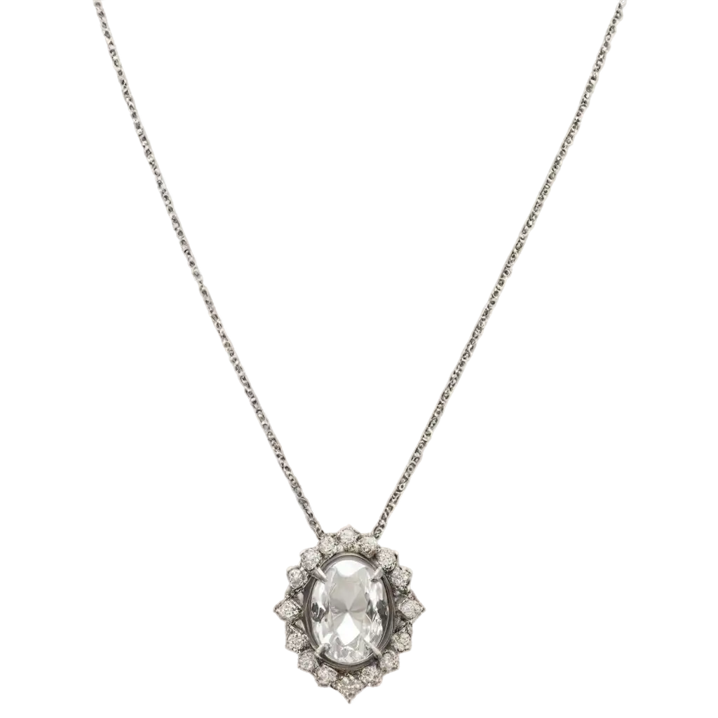 Exquisite-Platinum-Necklace-with-Diamonds-and-Sunlit-Rose-PNG-Image-Creation