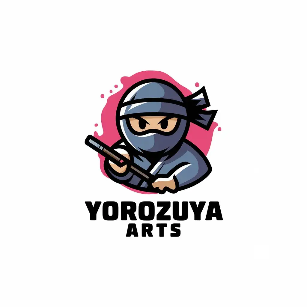 LOGO Design for Yorozuya Arts Mascot Painter Ninja Artist for Entertainment Industry