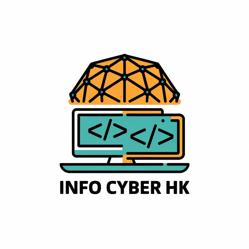 LOGO Design for Info Cyber HK Computer Web and Code Symbol with Education Industry Focus