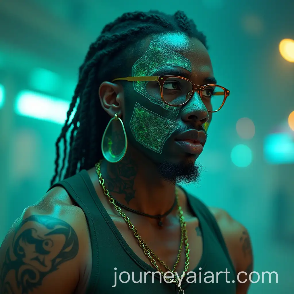 SciFi-Fantasy-Outlaw-with-Mixed-Race-Mask-and-Tattoos