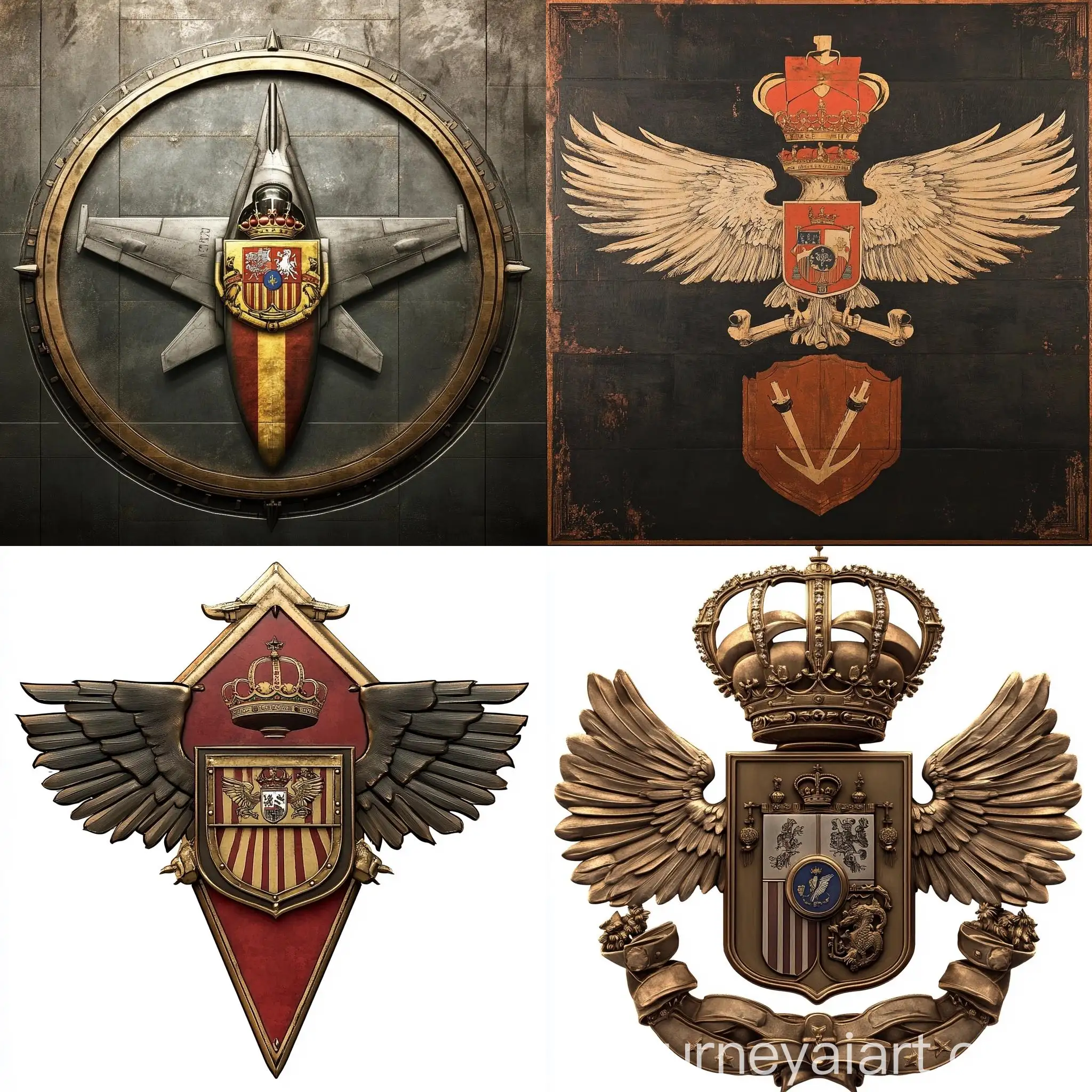 Spanish-Air-Force-Aviation-Insignia-and-Army-Engineers-Emblem
