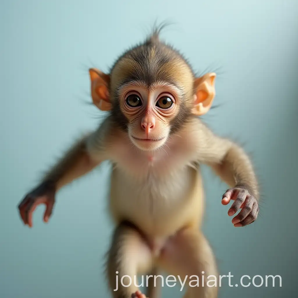 Monkey-in-Mid-Air-with-Clear-Background