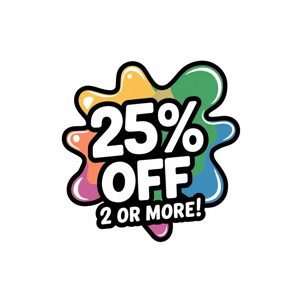 LOGO Design for 25 OFF 2 OR MORE Exciting Kawaii Slime Theme with Bold Text