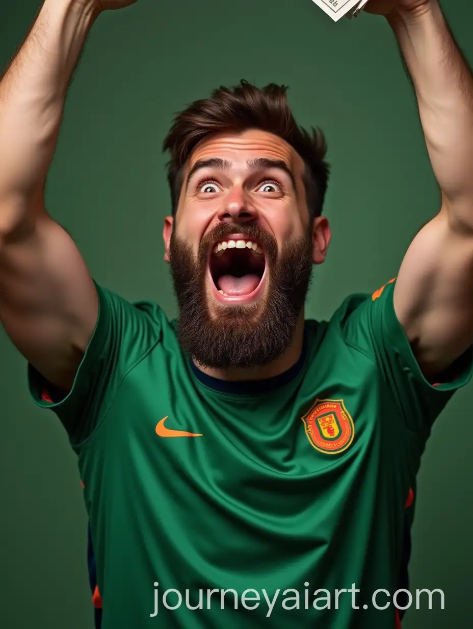Excited-Man-Celebrating-with-Money-in-Hand-After-Football-Goal