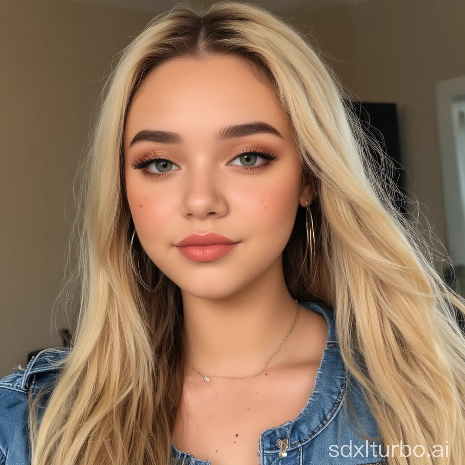 create a AI influencer Christian girl name Sabrina Strong 18 years old county Singer