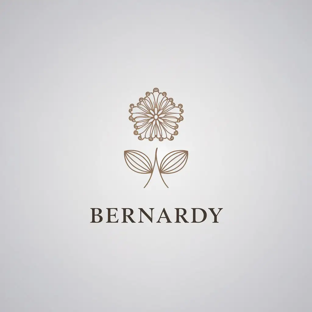 LOGO Design for Bernardy Minimalistic Floral Sky Fabric Linen Vector Logo