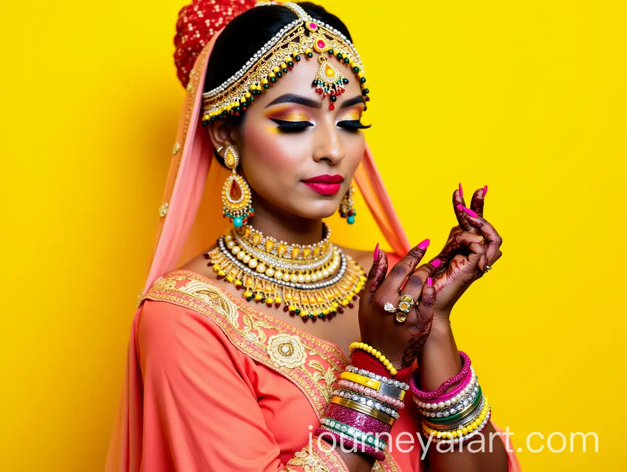 Regal-Woman-in-Traditional-Indian-Attire-with-Elaborate-Jewelry