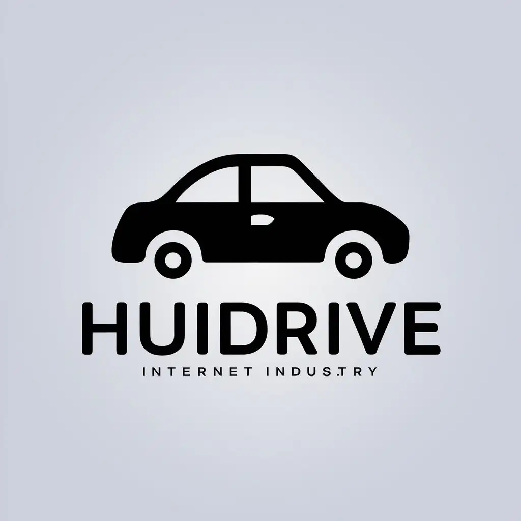 a vector logo design,with the text "huidrive", main symbol:car,Moderate,be used in Internet industry,clear background