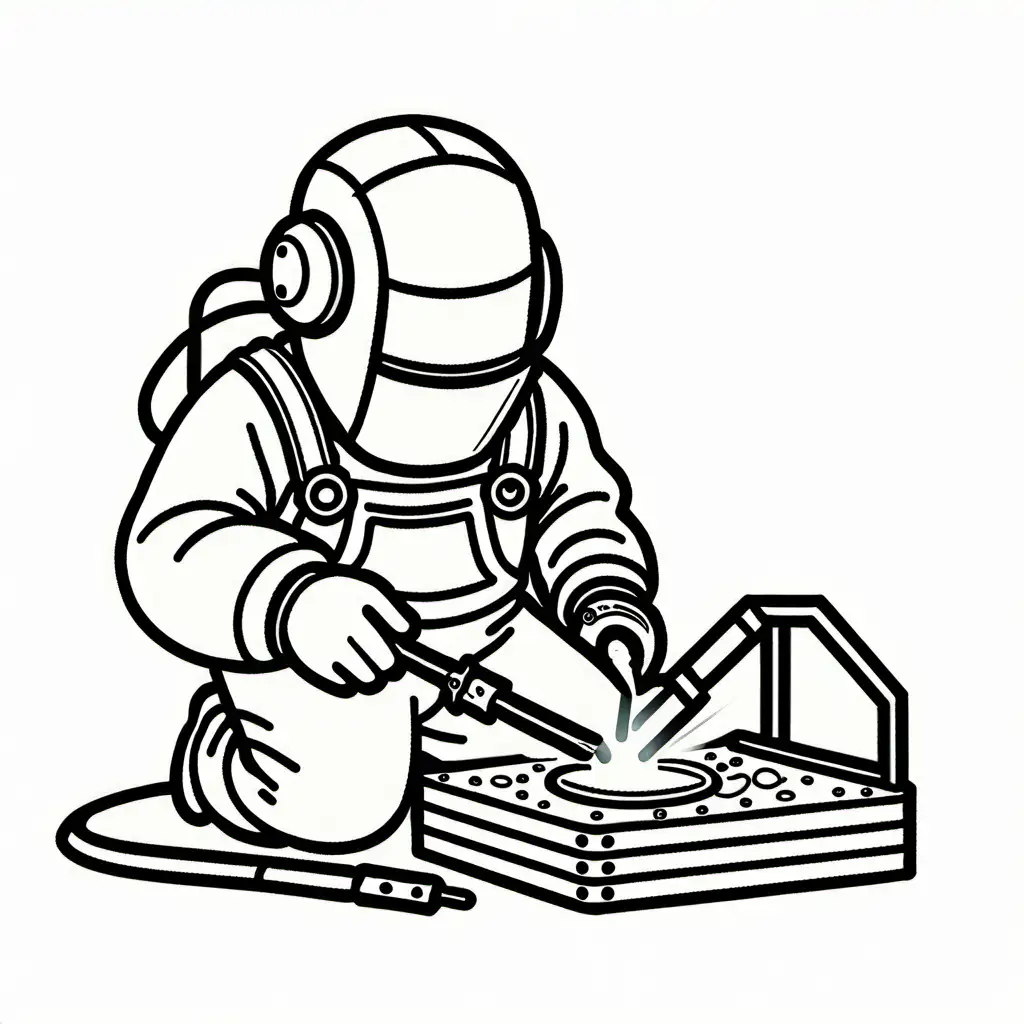 Coloring-Page-of-a-Welder-Black-and-White-Line-Art-for-Kids