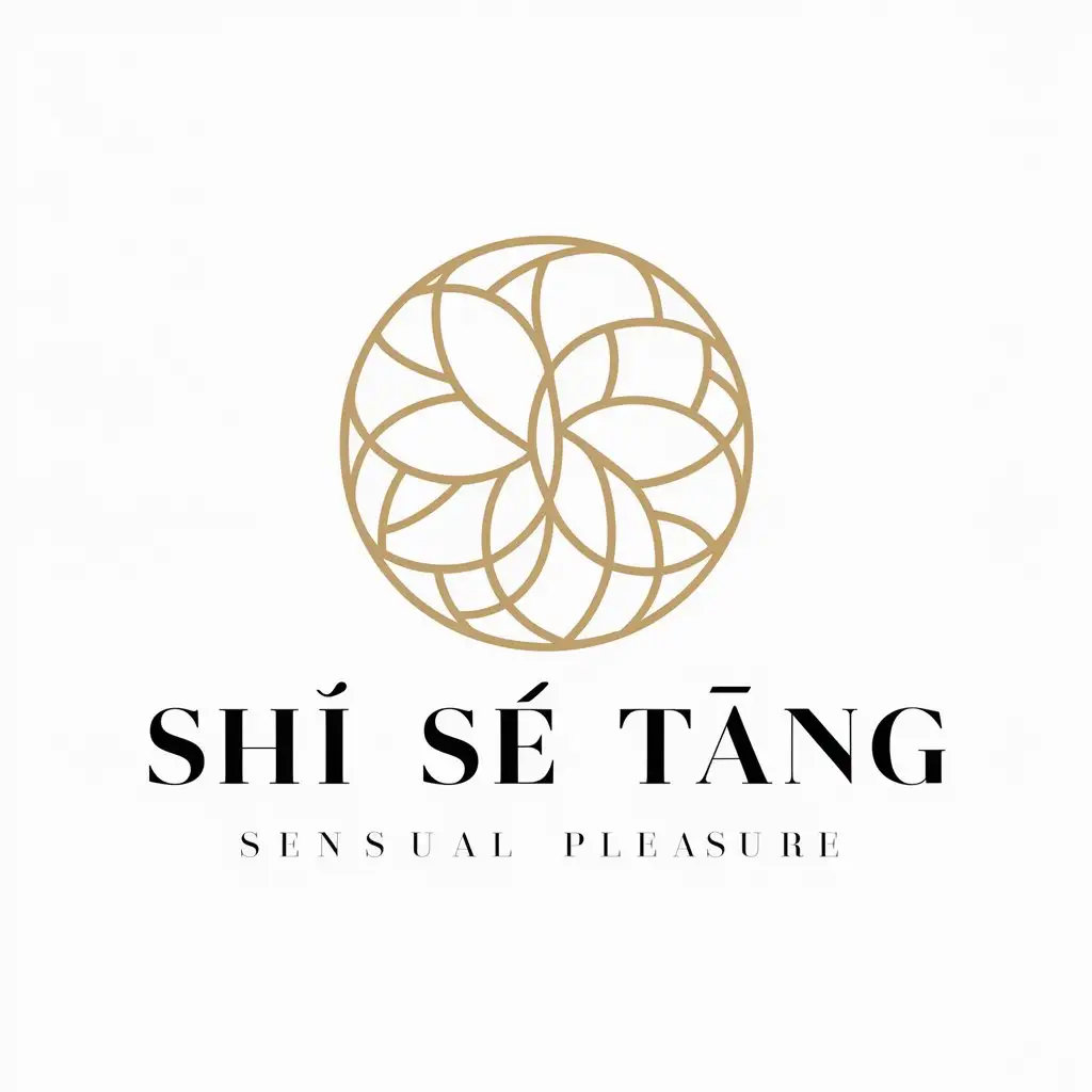 a vector logo design,with the text "shí sè táng", main symbol:sensual pleasure,complex,be used in Beauty Spa industry,clear background