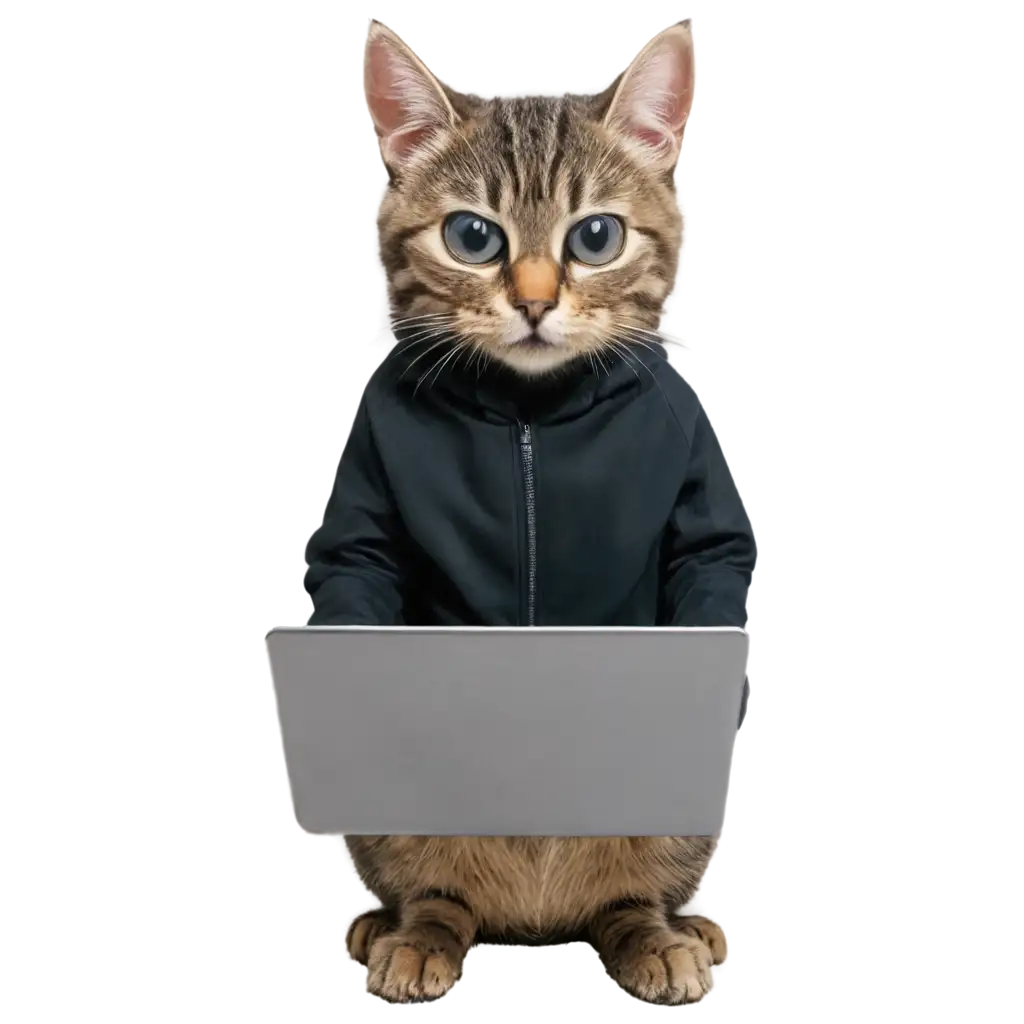 Cyber-Cat-Hacker-PNG-Unleashing-Futuristic-Feline-Technology