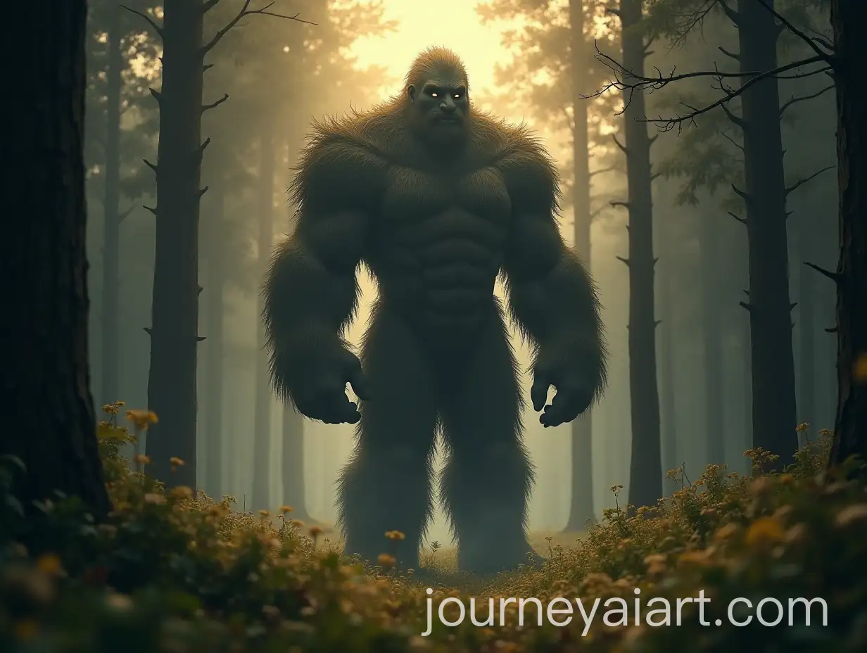 Giant-Man-Surrounded-by-Powerful-Aura-in-Enchanted-Forest