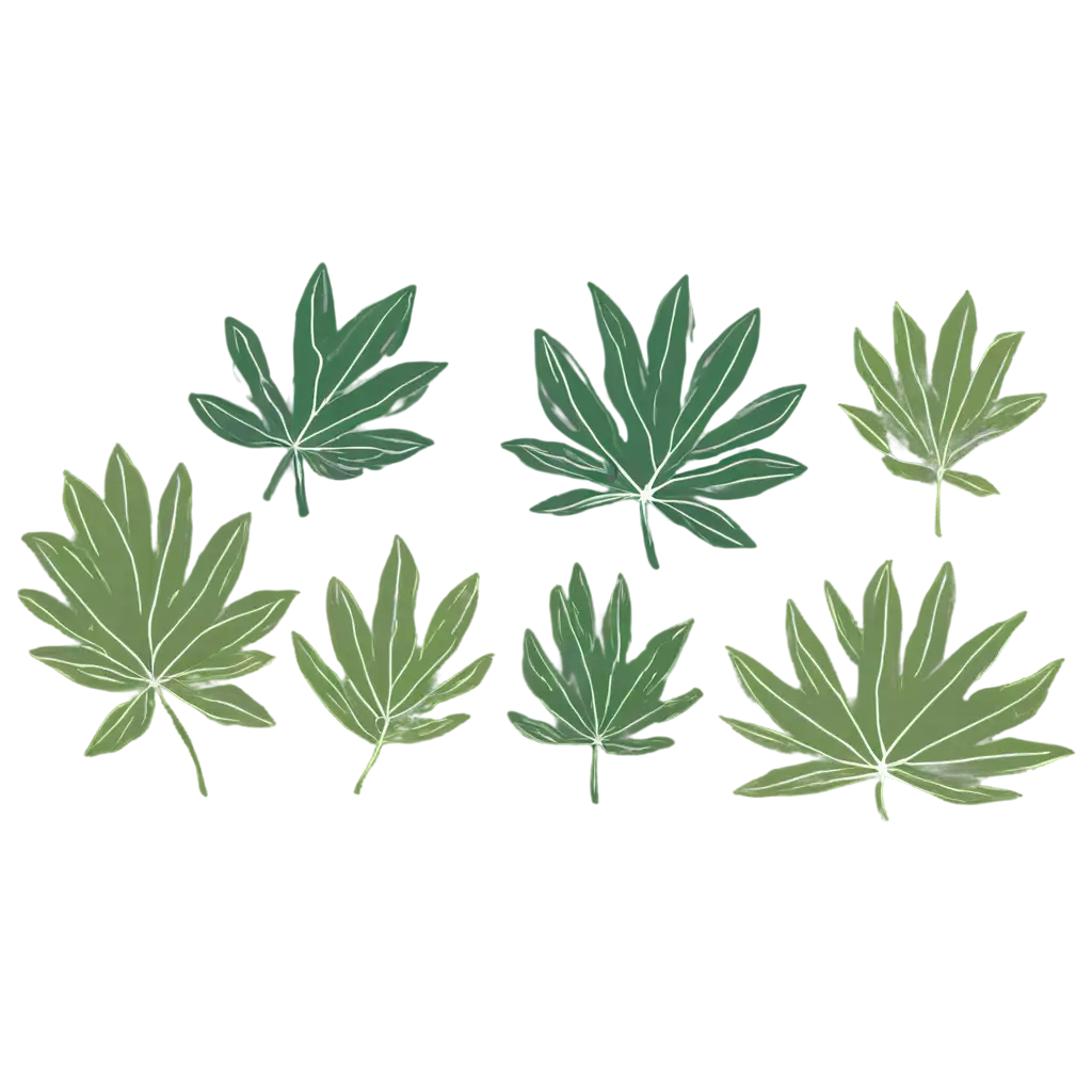 HighQuality-OneLine-Leaves-PNG-Image-for-Versatile-Use