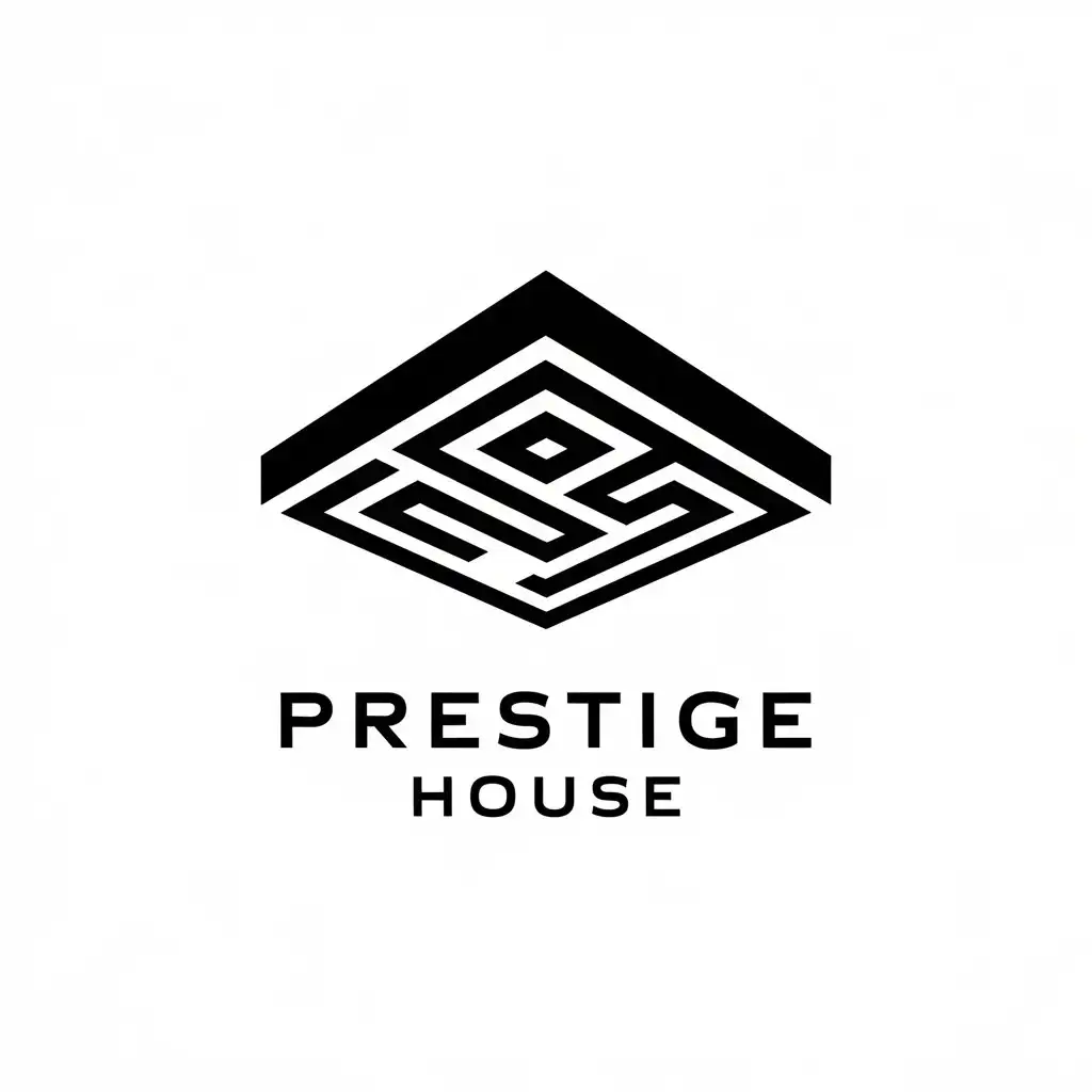 a vector logo design,with the text "Prestige House", main symbol:ceiling,Moderate,clear background