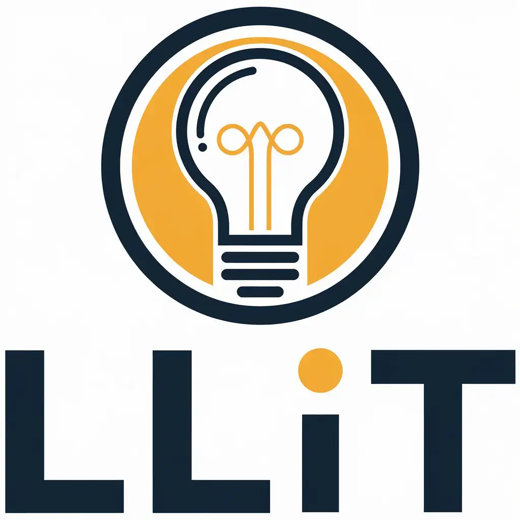 LOGO Design for LLIT Light Symbol with Moderate Style and Clear Background