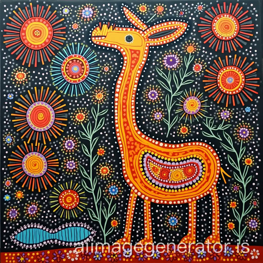 Traditional-Aboriginal-Artwork-Depicting-Dreamtime-Stories-and-Natural-Landscapes