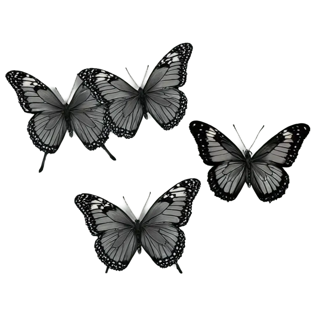 Black-Butterflies-PNG-Captivating-Art-in-Monochrome-Elegance