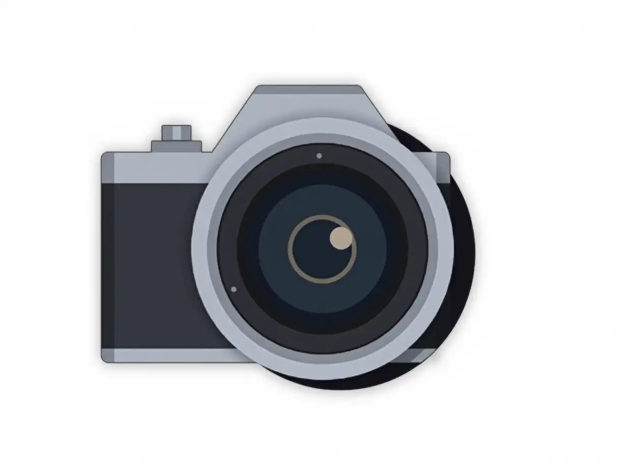 Single-Lens-Camera-Clip-Art-on-White-Background