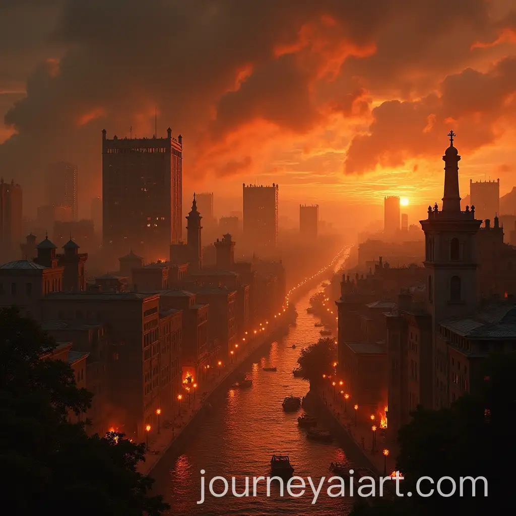 Ancient-City-in-Flames-Amidst-Chaos-and-Destruction
