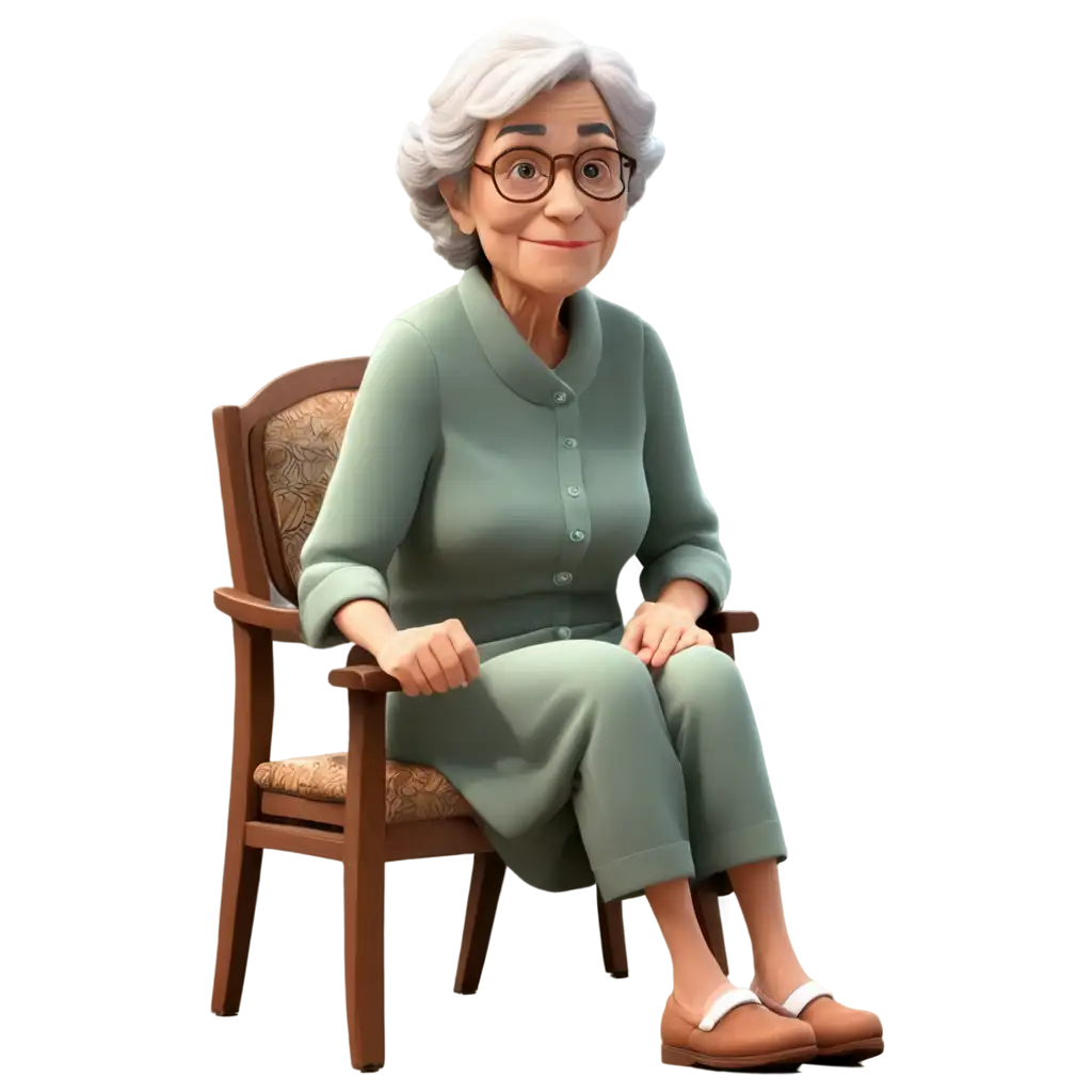 Grandma-Sitting-Cartoon-PNG-Perfect-for-Digital-Art-and-Graphic-Design-Projects