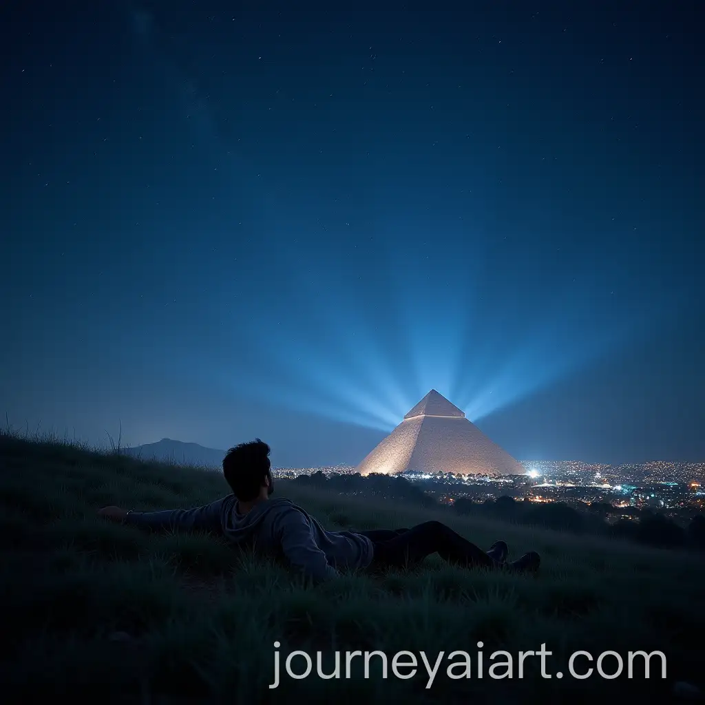 Dreamy-Santiago-on-Grass-Hill-under-Starry-Sky-with-Glowing-Pyramids