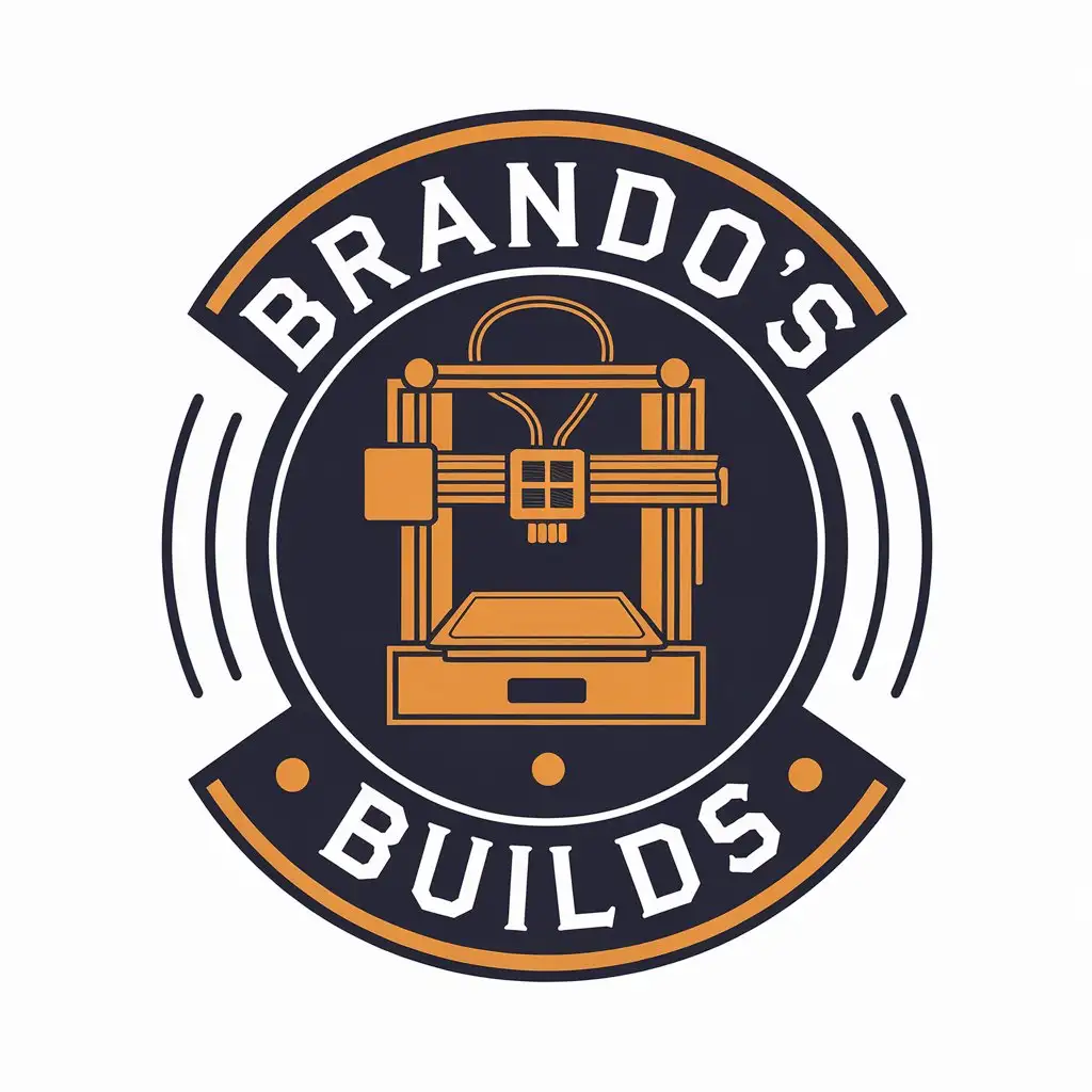 LOGO Design for Brandos Builds 3D Printer with Modern Elements for Retail Industry