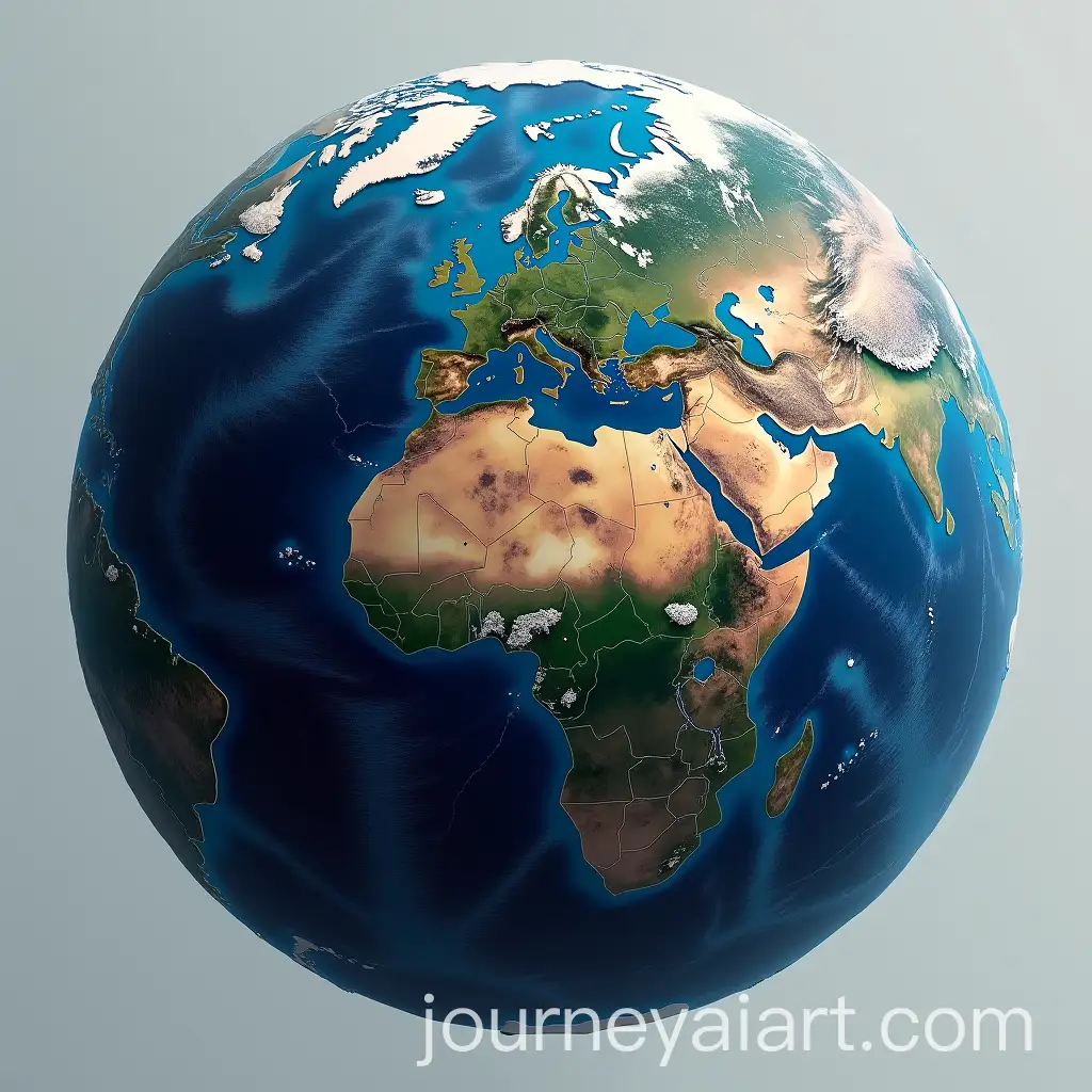 Vibrant-Planet-Surrounded-by-Cosmic-Elements