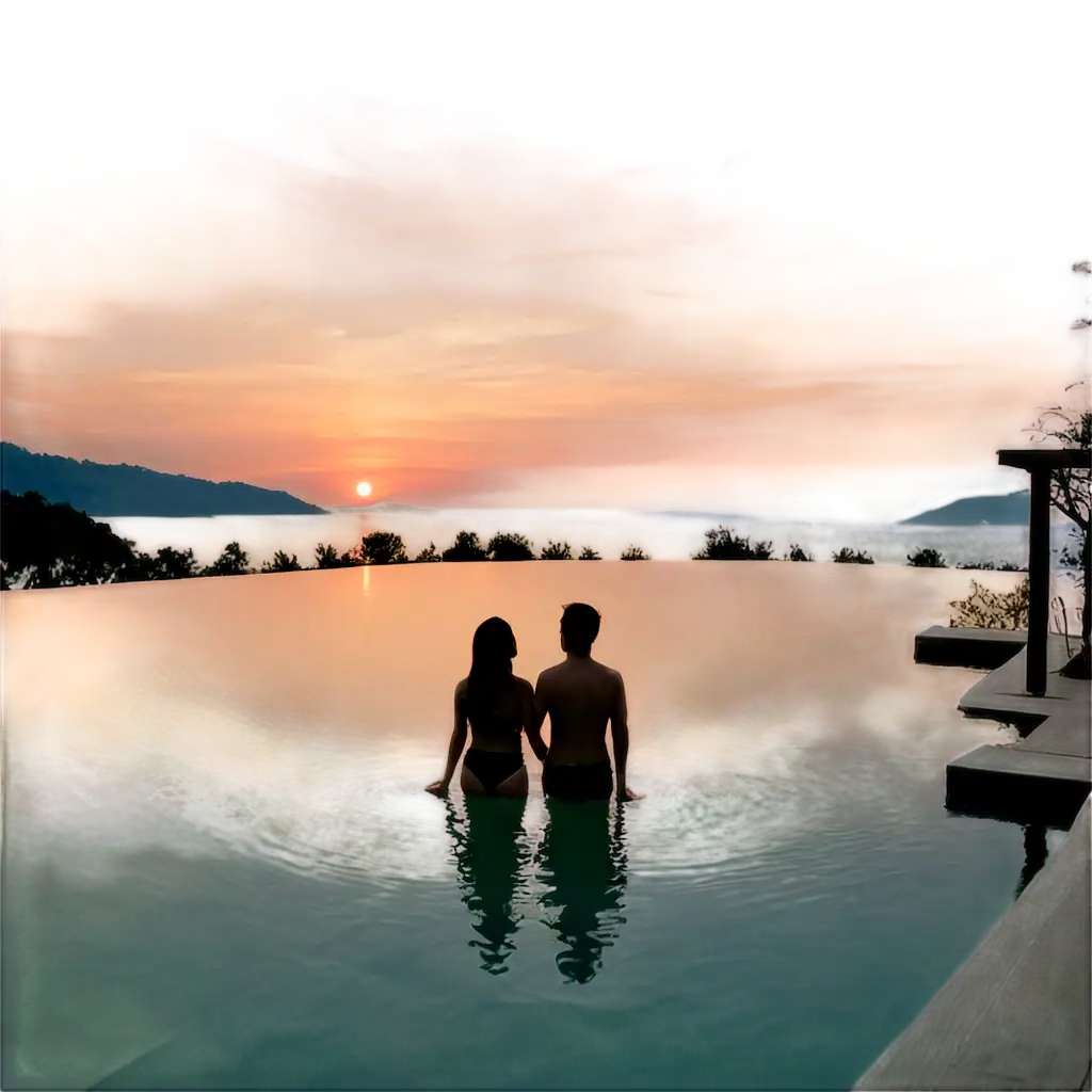 Infinity-Pool-with-Lovers-PNG-Image-Romantic-Sunset-Water-Scene