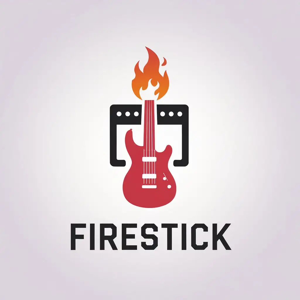 LOGO-Design-For-FireStick-Minimalistic-Vector-with-Electric-Guitar-Symbol