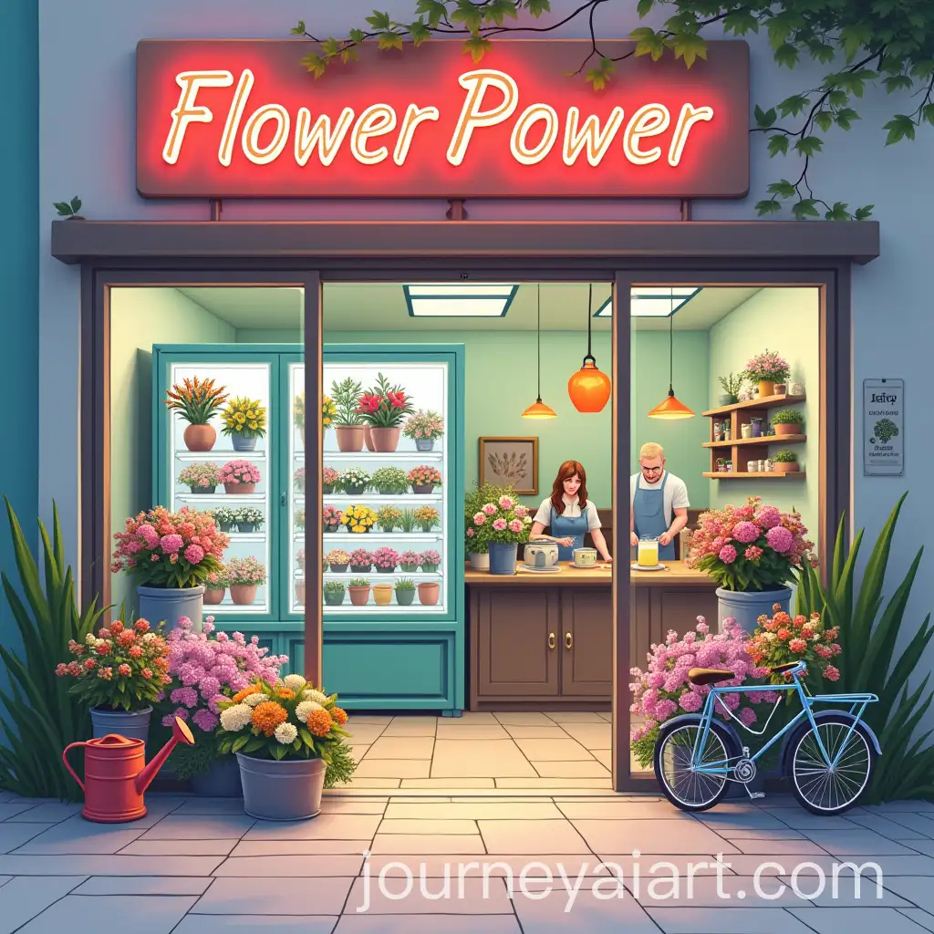 Cozy-Flower-Shop-Interior-with-Modern-Facade-and-Vibrant-Bouquets
