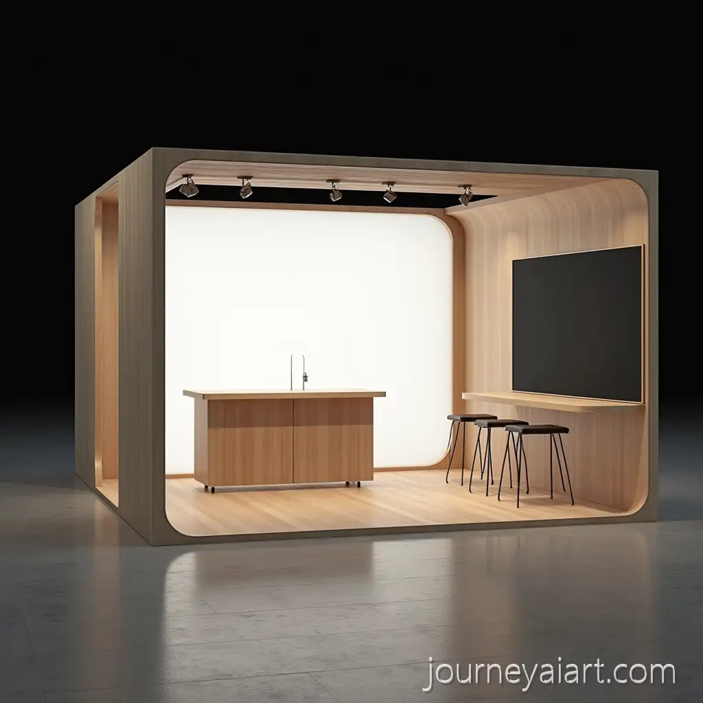 Roche-Booth-DesignBooth-design-for-Roche-with-Lightbox-Screen-and-Counter-for-Trade-Shows
