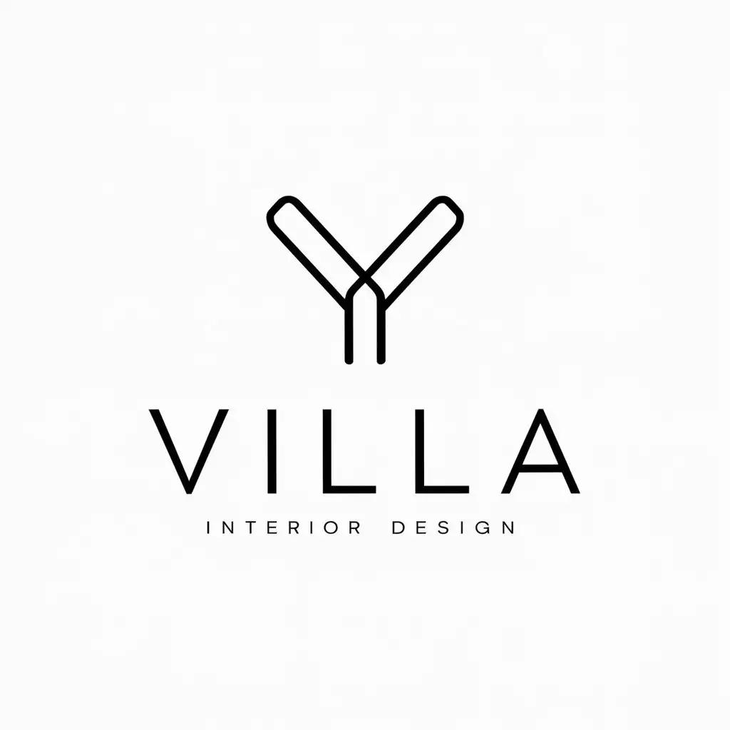 a vector logo design,with the text "villa", main symbol:YS,Minimalistic,be used in interior design industry,clear background