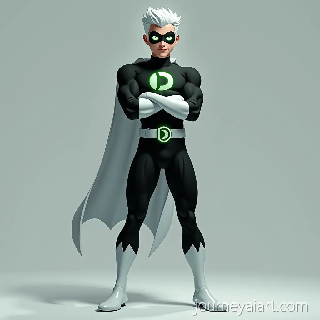 HyperRealistic-FullBody-Portrait-of-Danny-Phantom-in-Iconic-Black-Superhero-Suit