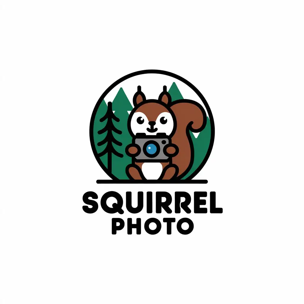 LOGO Design for Squirrel Photo Minimalistic Vector Logo Featuring Squirrel Symbol on Clear Background