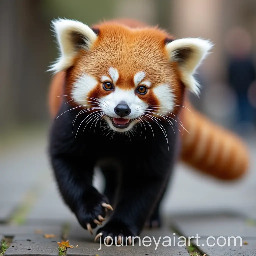 Red-Panda-with-Injured-Paw-Wandering-the-Historic-Streets-of-Rome