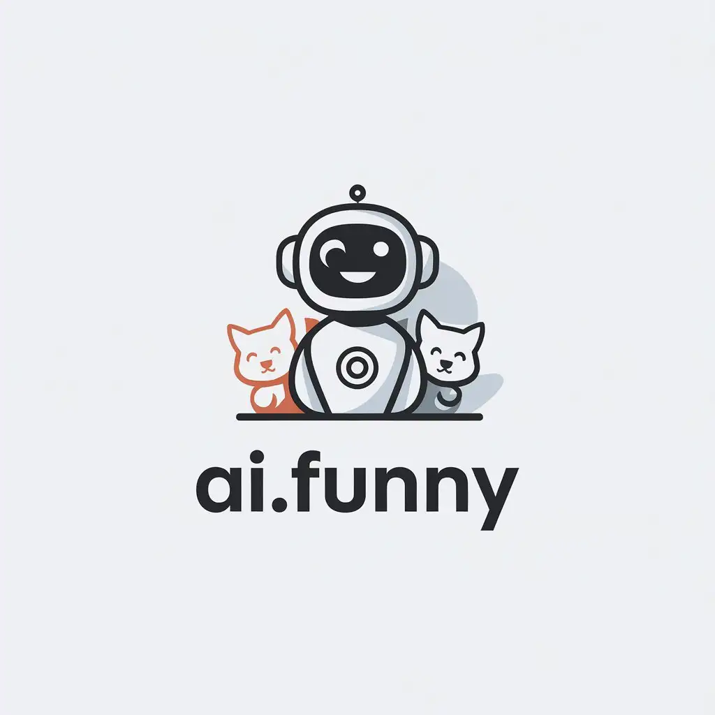 LOGO Design for AIfunny Bold AI with Subtle Cat Dog Animals for Pet Industry