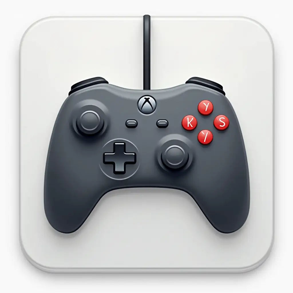 generate a macOS icon in 1024x1024, it's a game controller, Elegant simplicity