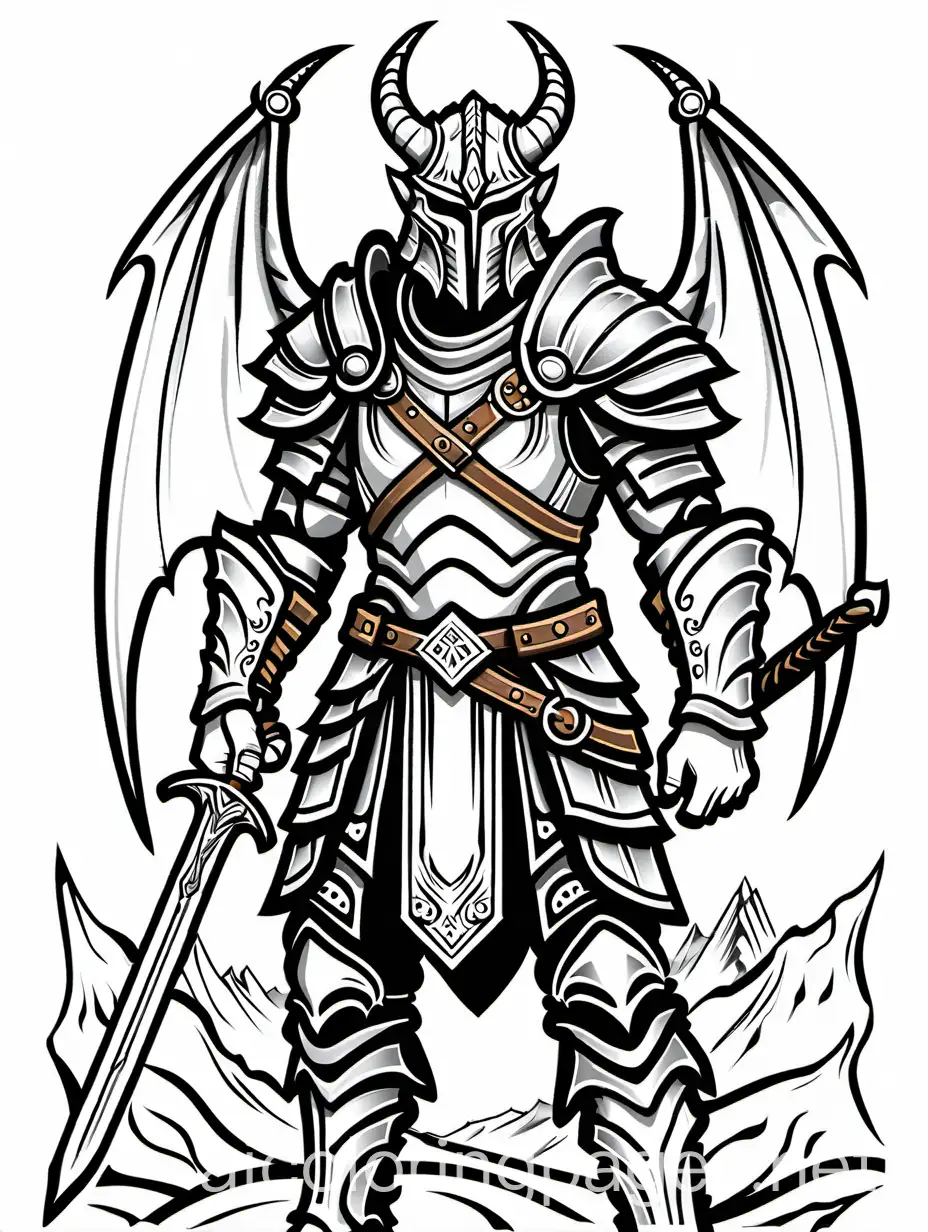 Dragonborn-Coloring-Page-Detailed-Line-Art-for-Young-Artists