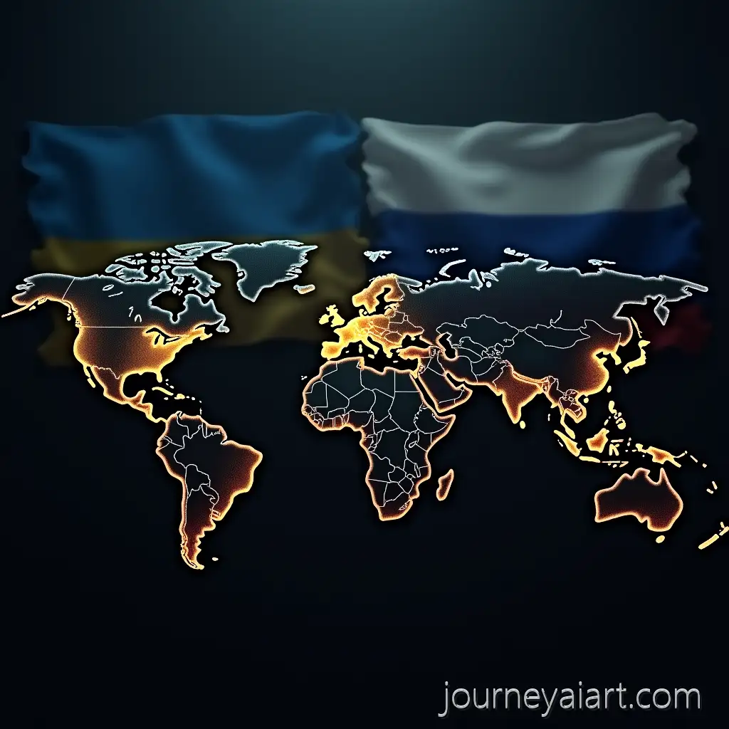 RealWorld-map-political-tensionistic-World-Map-with-Glowing-Borders-of-Brazil-and-Political-Tension