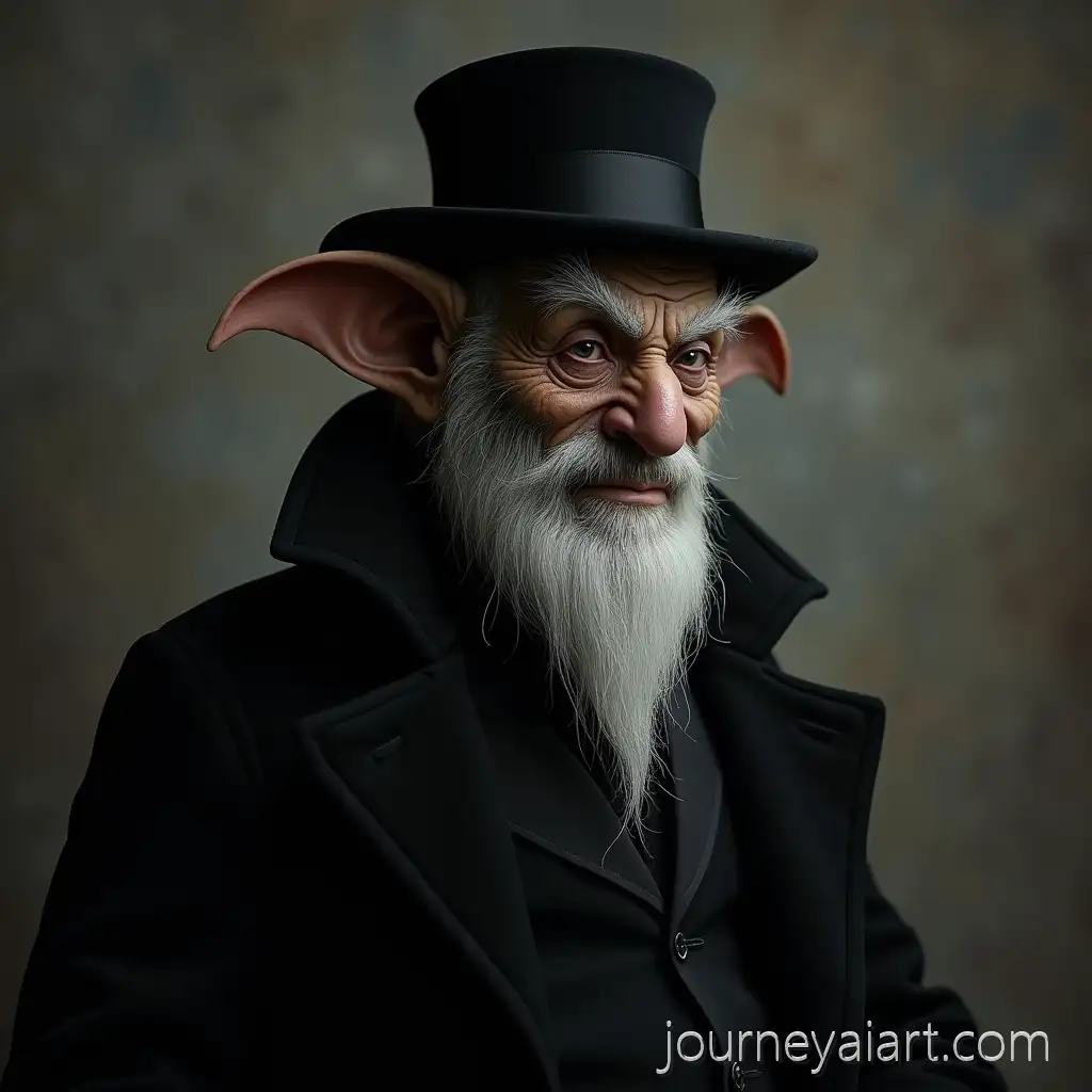 Gray-Aristocratic-Goblin-Butler-in-Black-Frock-Coat-and-Hat