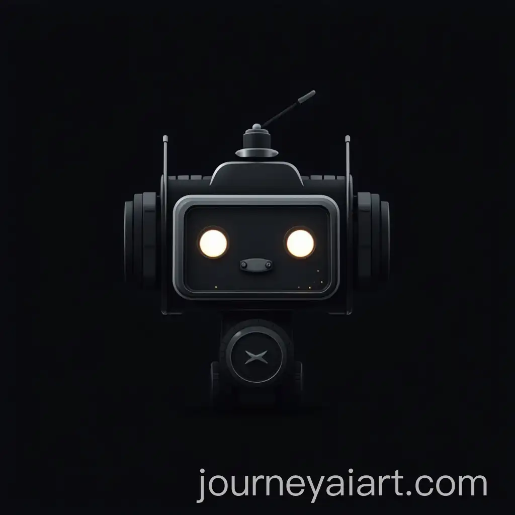 Cryptobot-Application-Logo-Design-with-Black-and-Transparent-Background