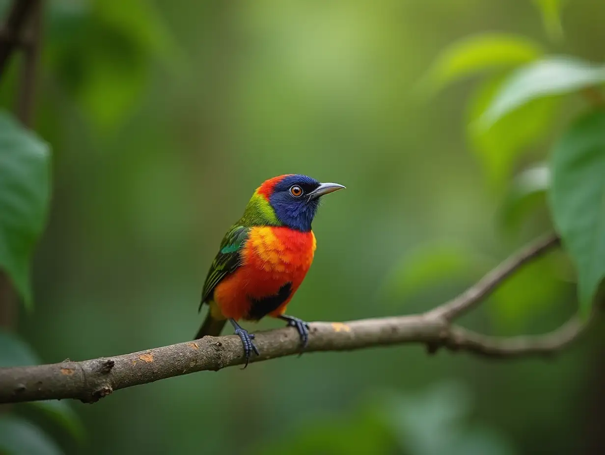 colourful bird in the forest