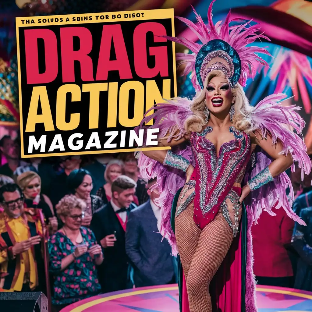 Dynamic Magazine Cover Featuring Drag Action