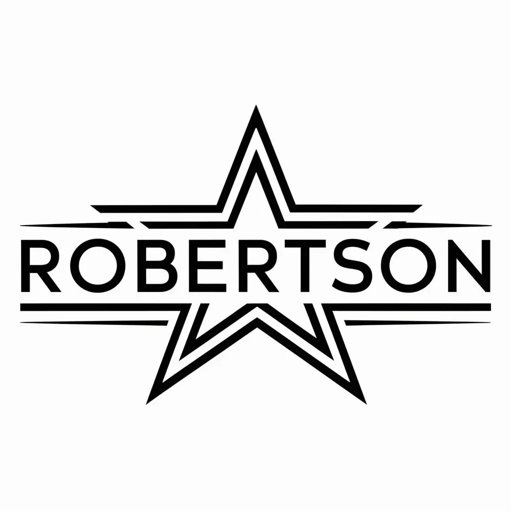 a logo design,with the text "ROBERTSON", main symbol:Star,complex,be used in Entertainment industry,clear background