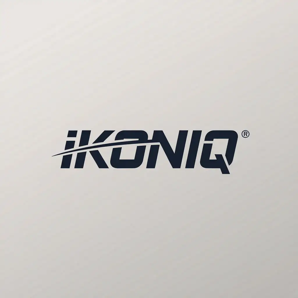 LOGO Design for IKONIQ Sporty Athletic Font with Minimalistic Style for Medical Dental Industry