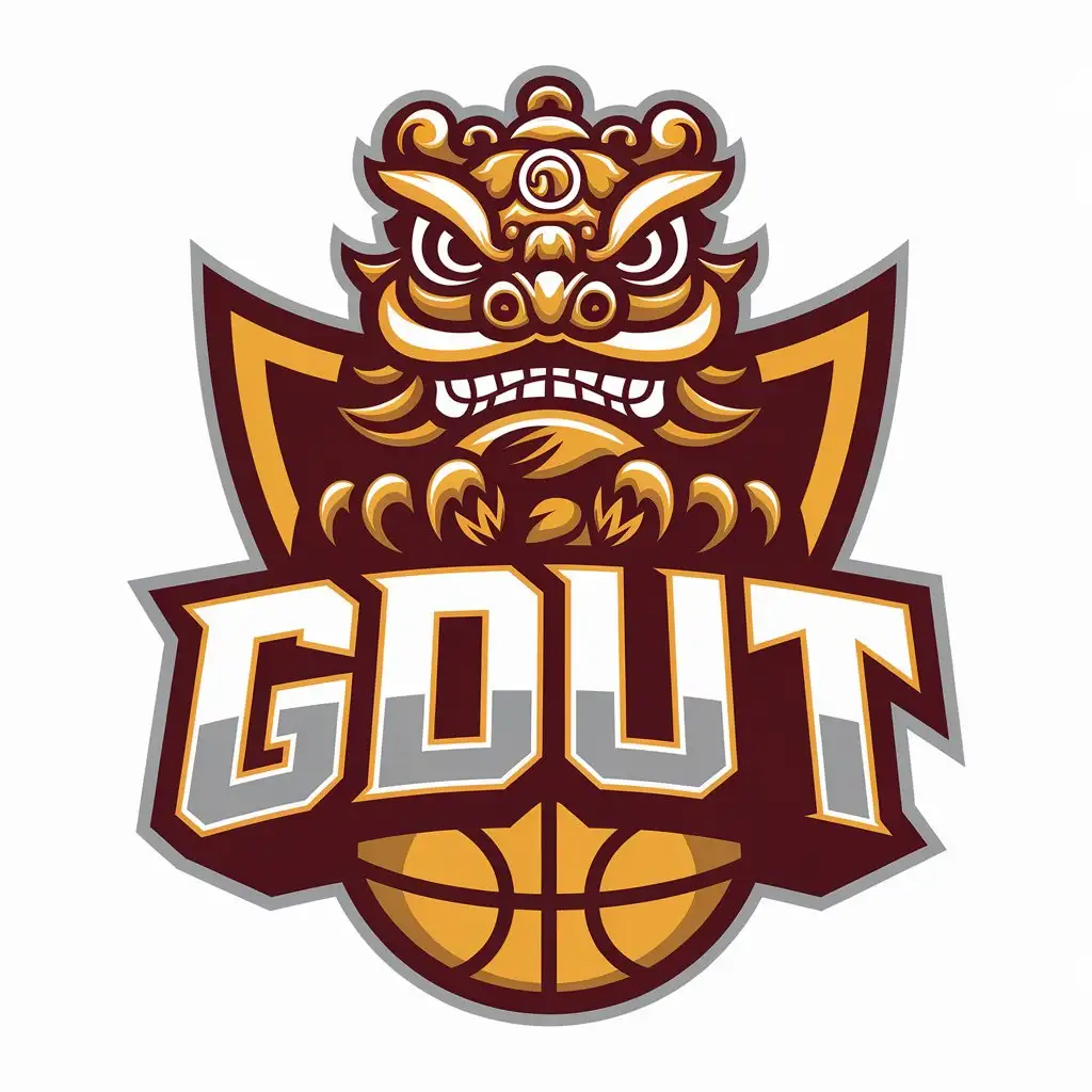 LOGO-Design-for-GDUT-Basketball-Chinese-Lion-Dance-Symbol-with-Modern-Vector-Aesthetics