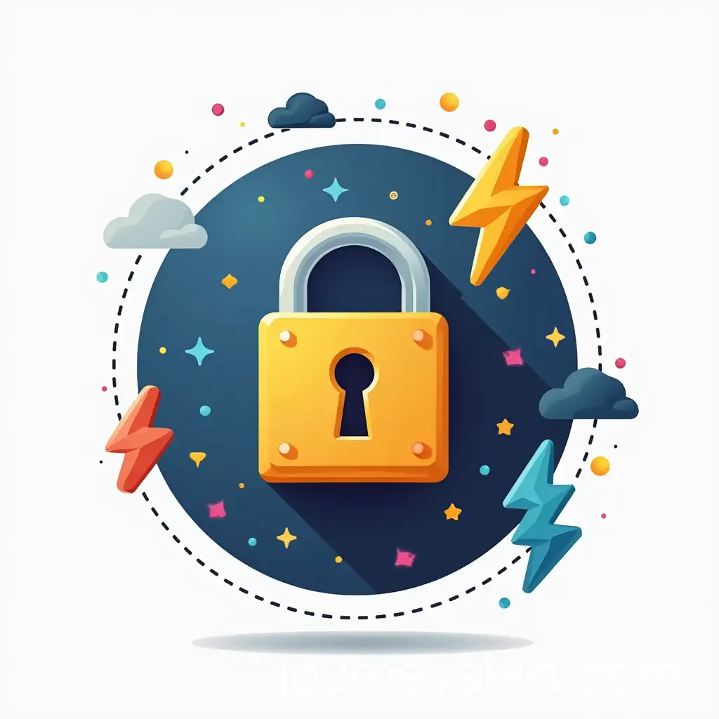 Logo-Design-Featuring-a-Lock-Lights-and-Trading-Elements