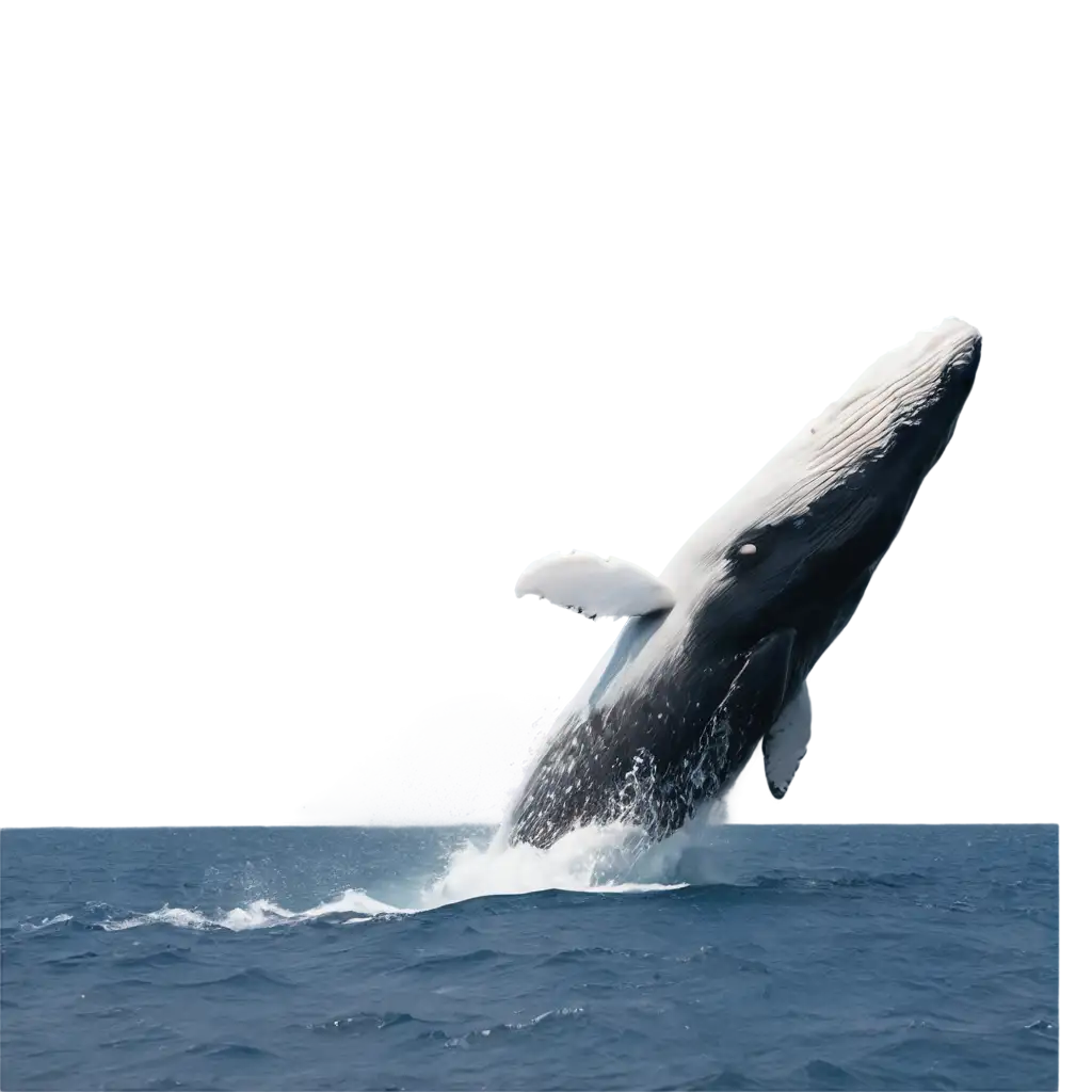 Elegant-White-Whale-Raising-Above-the-Sea-HighQuality-PNG-Image