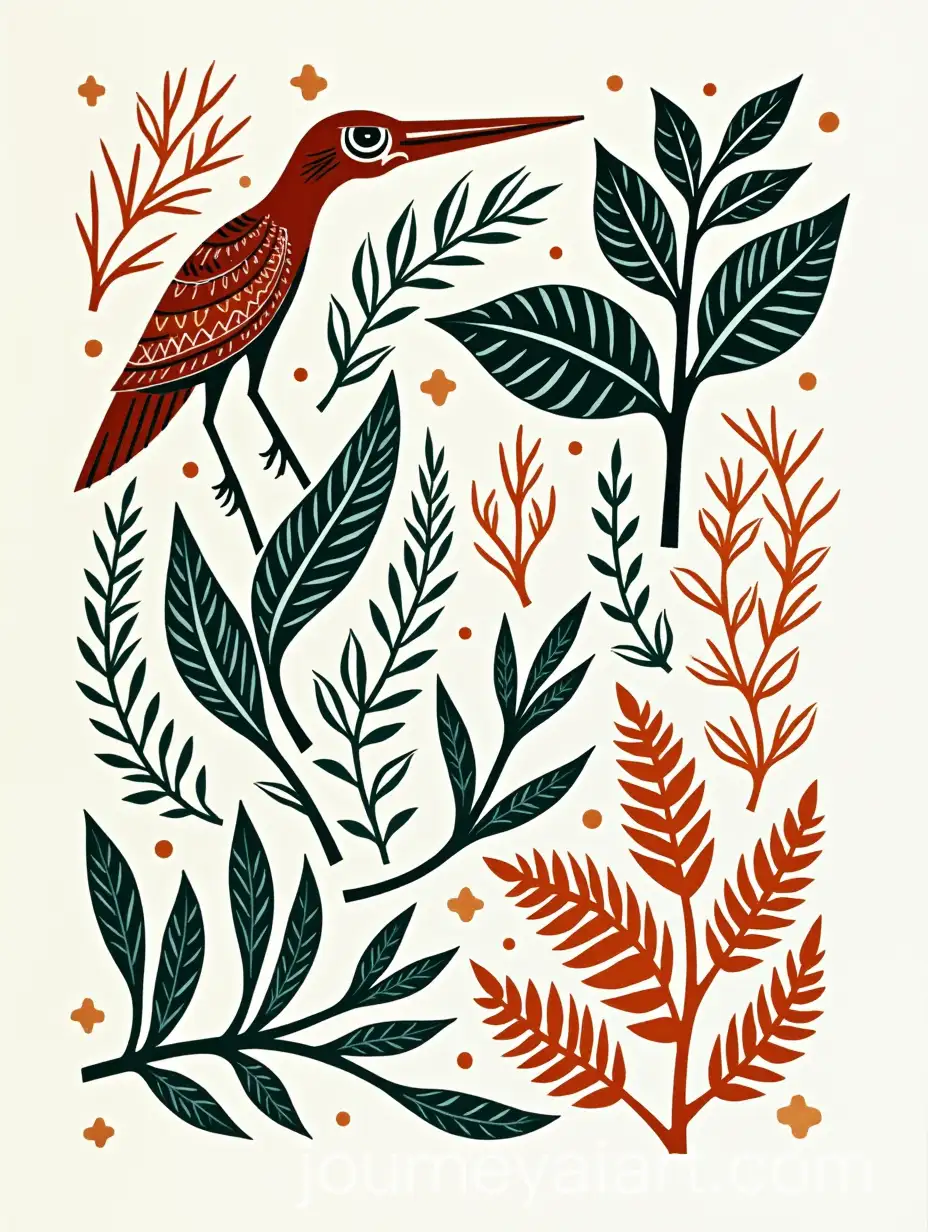 Botanical-Fauna-Lino-Cut-Print-with-NatureInspired-Design